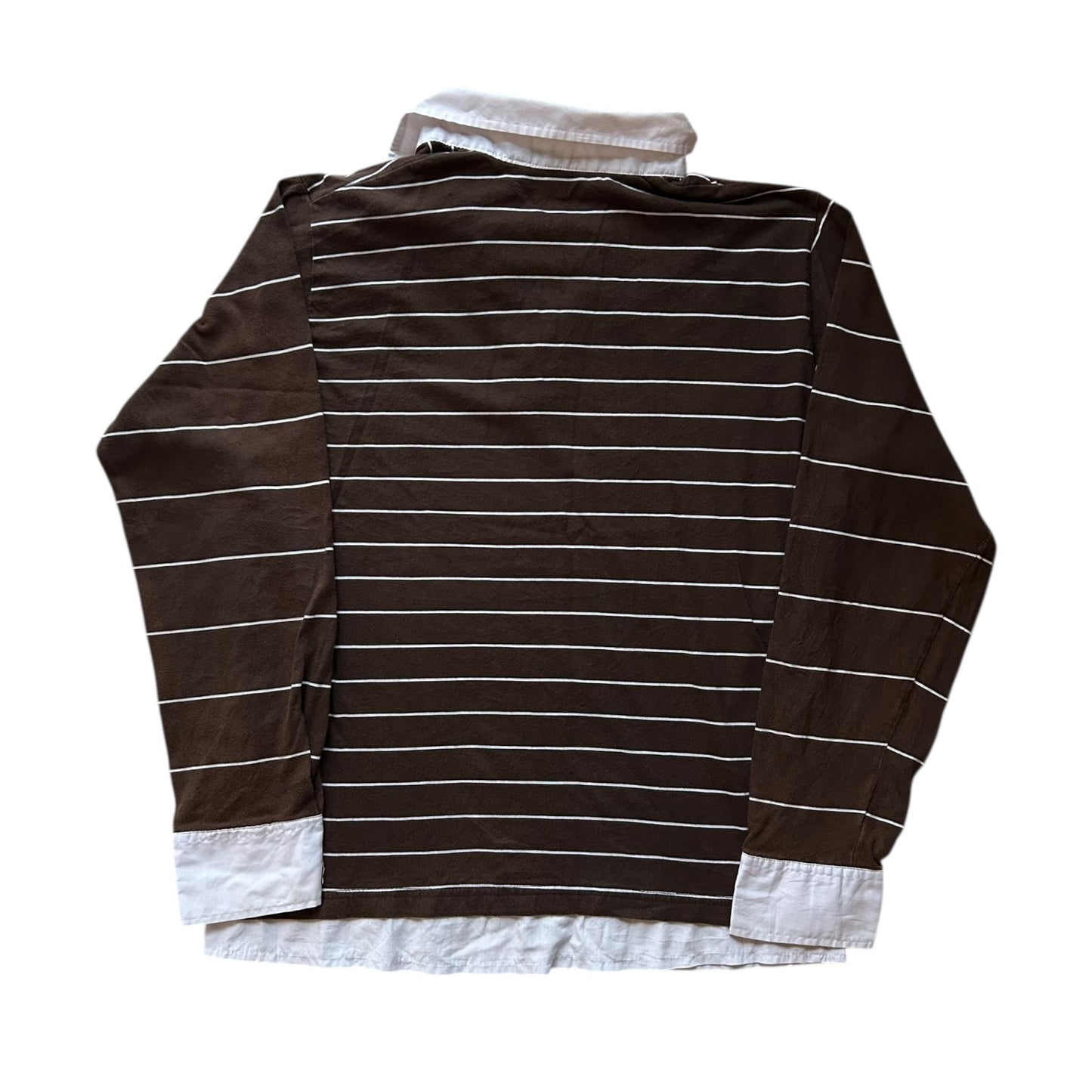 Large Clockhouse Brown Rugby Shirt