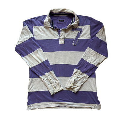 Medium Devred Purple and White Rugby Shirt