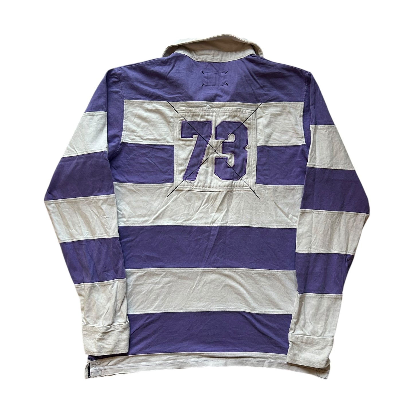 Medium Devred Purple and White Rugby Shirt