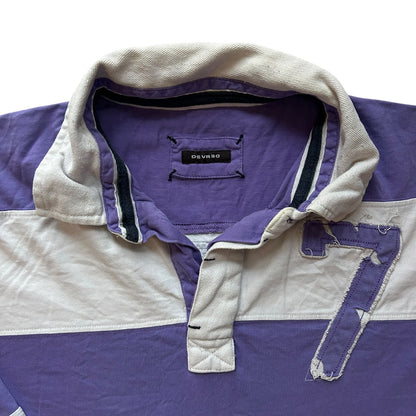 Medium Devred Purple and White Rugby Shirt