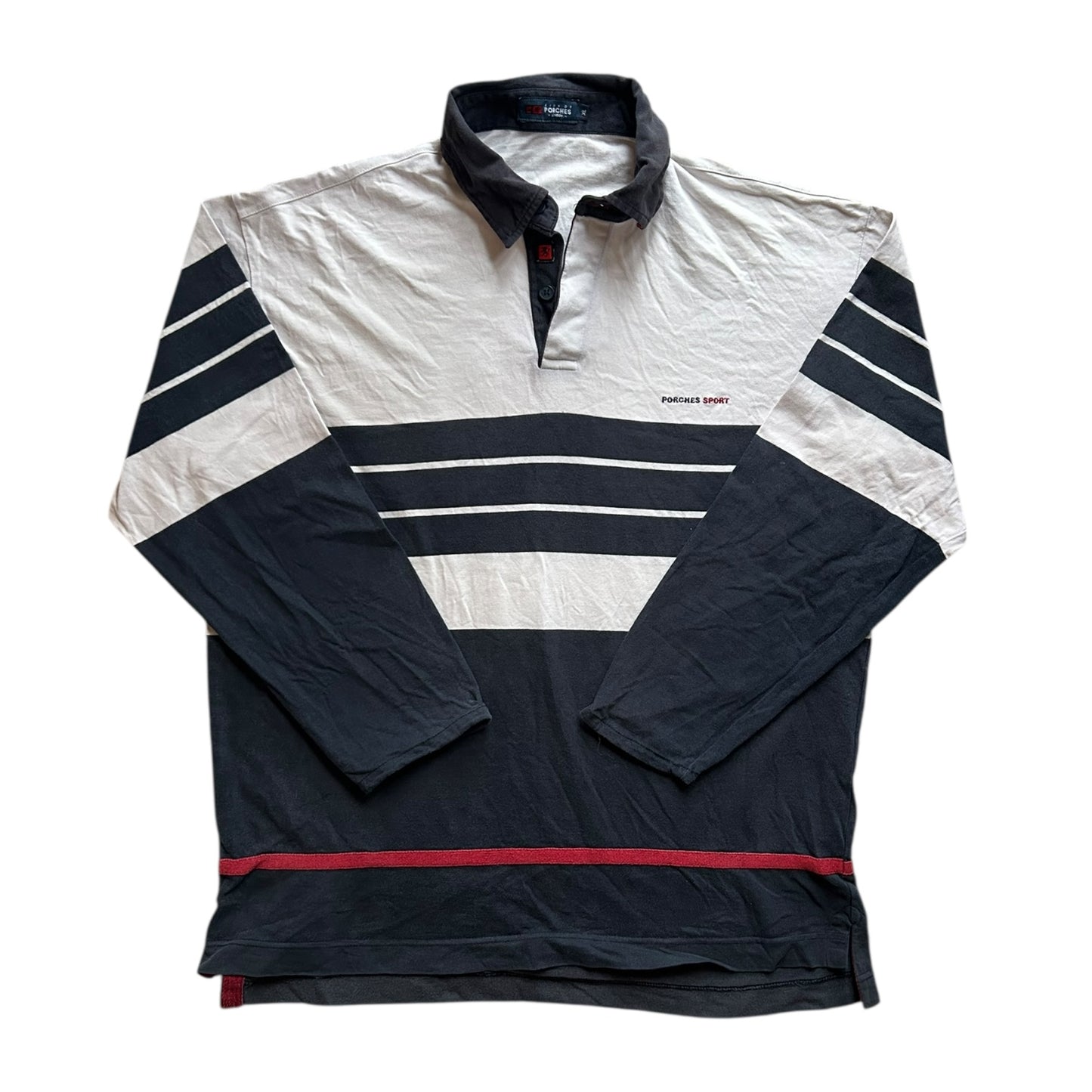 Extra Large Lion of Porches White Rugby Shirt