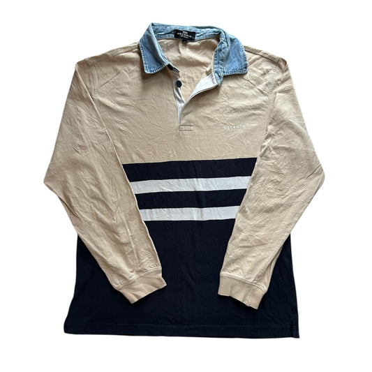 Small Decenio Sport Beige and Navy Rugby Shirt