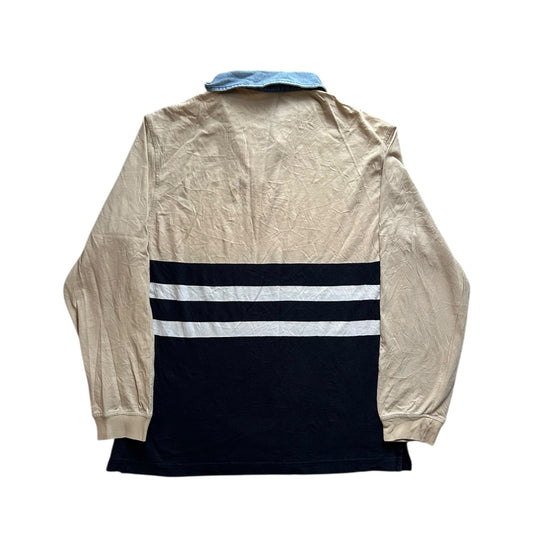 Small Decenio Sport Beige and Navy Rugby Shirt
