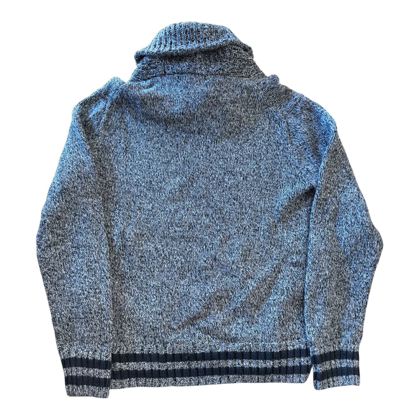 Aged 10-12 Ralph Lauren Speckled Grey Knitted Shawl Neck Jumper