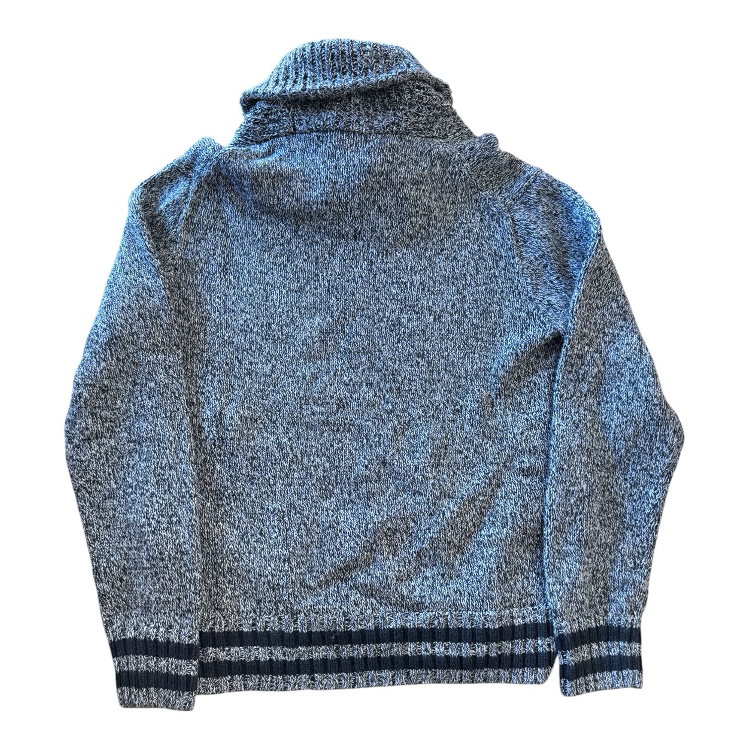 Aged 10-12 Ralph Lauren Speckled Grey Knitted Shawl Neck Jumper