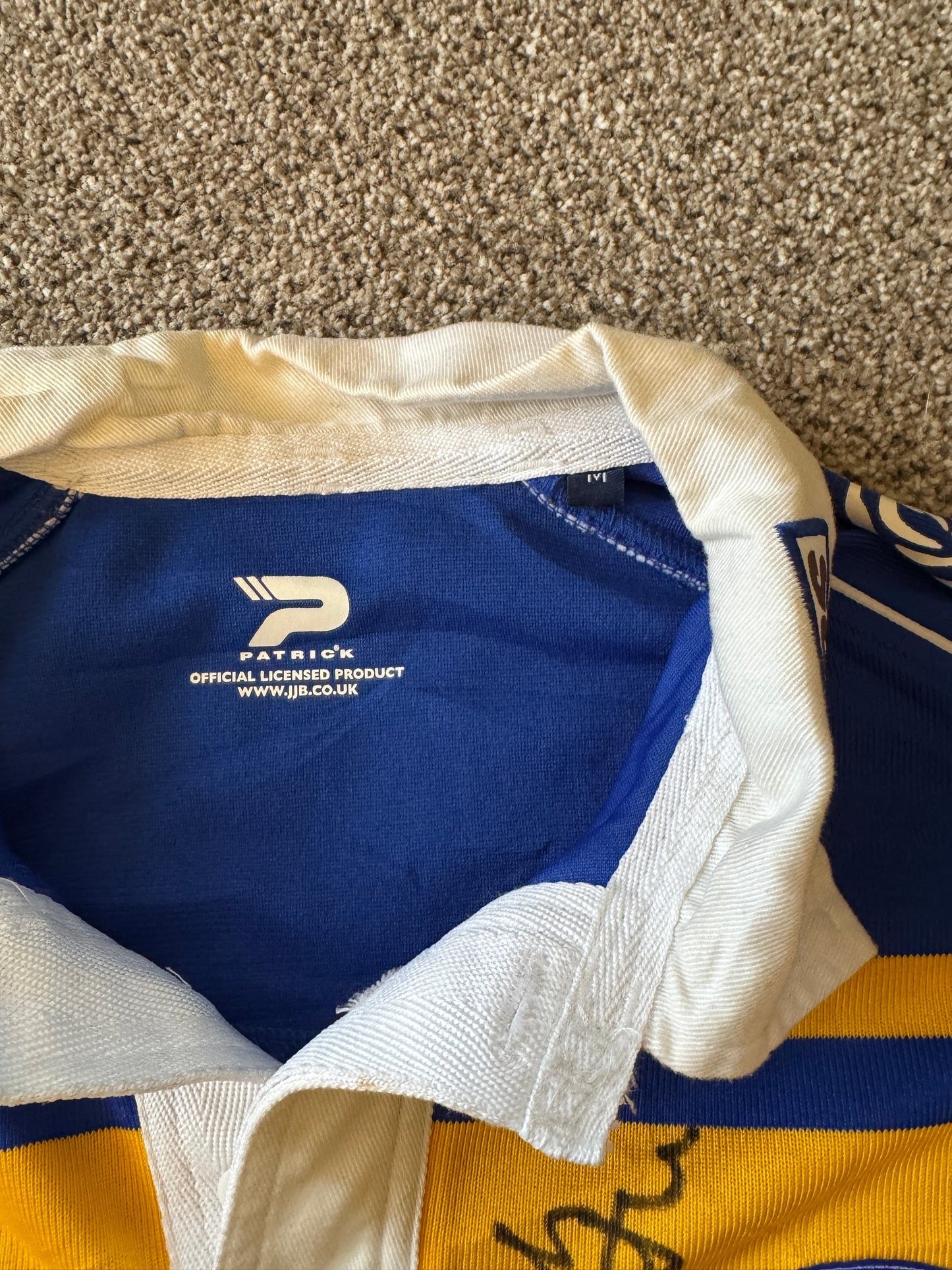 Signed Medium Leeds Rhinos Blue Rugby Shirt