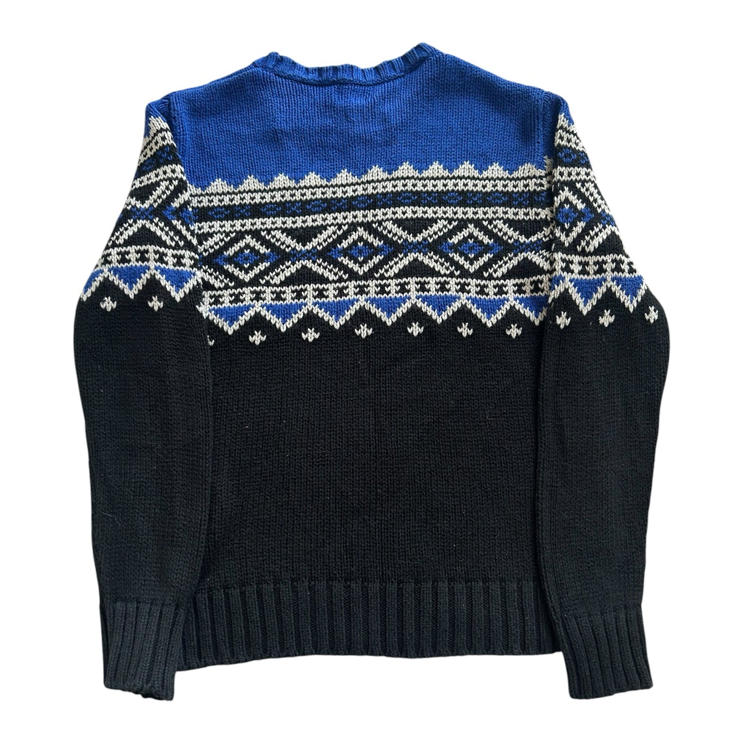 Aged 10-12 Ralph Lauren Blue and Black Knitted Jumper