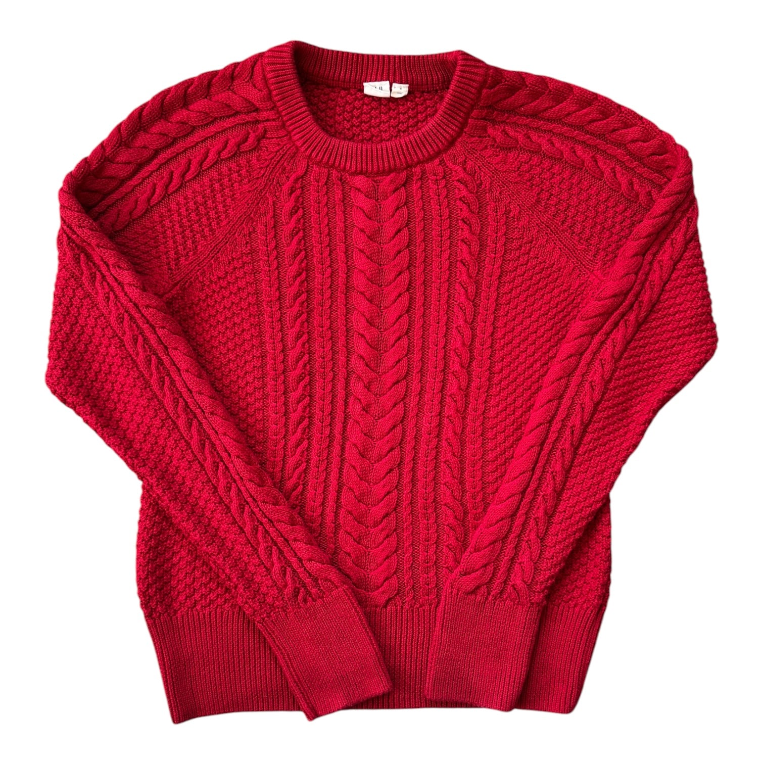 Woman's Small Gap Red Cable Knit Jumper