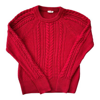 Woman's Small Gap Red Cable Knit Jumper
