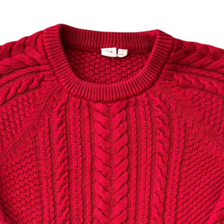 Woman's Small Gap Red Cable Knit Jumper