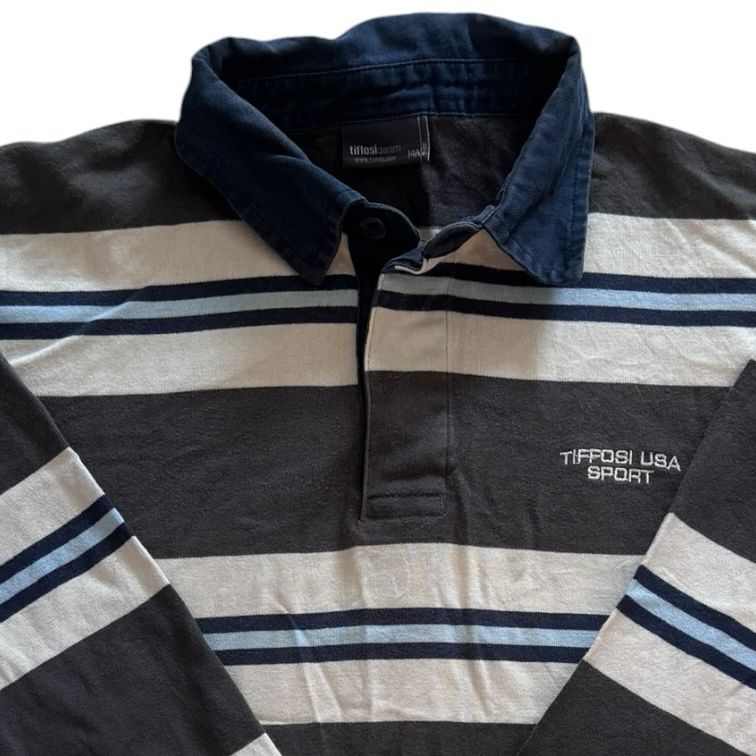 Small Tiffosi Brown Striped Rugby Shirt