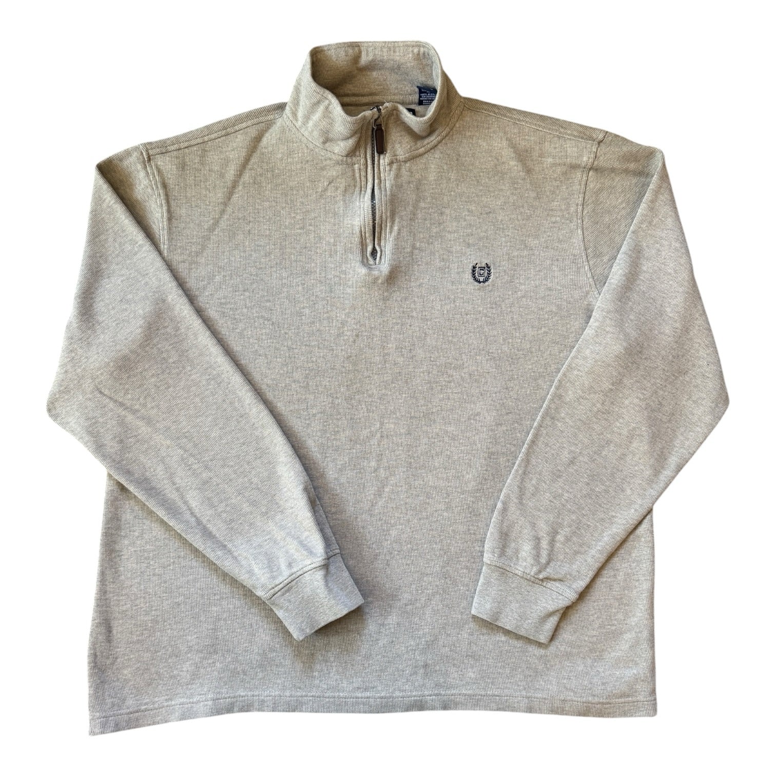Large Chaps Speckled Beige 1/4 Zip