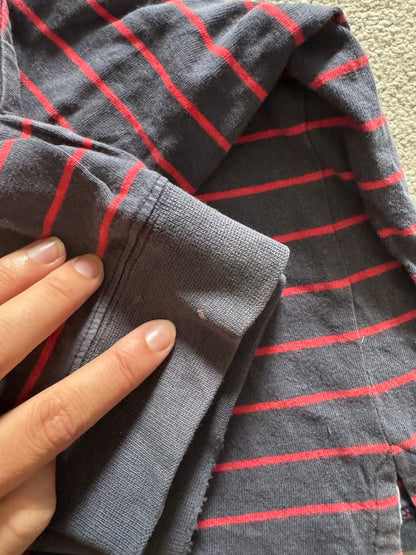XXL Zara Navy Striped Rugby Shirt