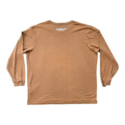 XXL Carhartt Brown Long Sleeved T-Shirt