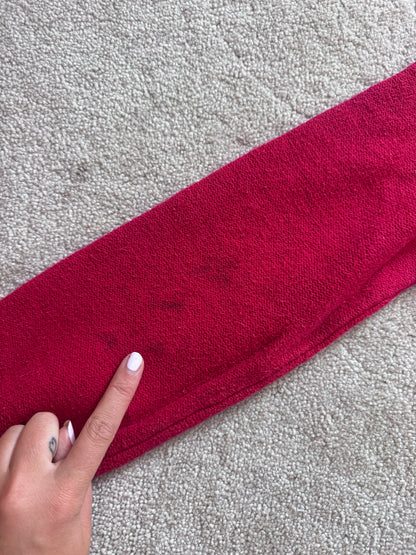 Extra large Chaps Pink V-Neck Cable Knit Jumper