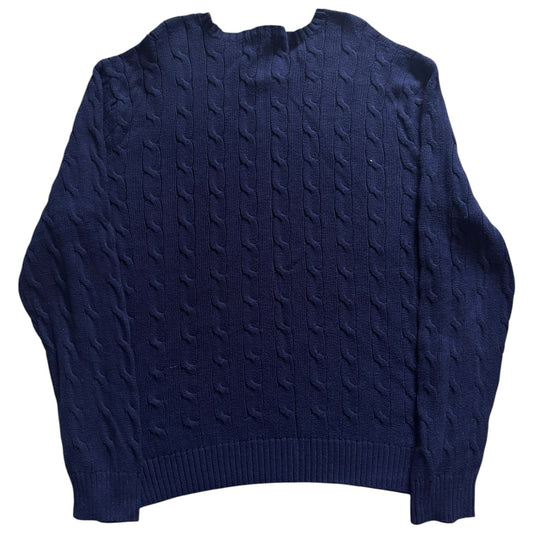 XXL Ralph Lauren Navy Cable Knit Jumper