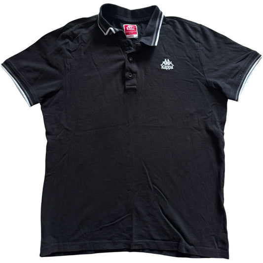 Large Kappa Black Polo Shirt