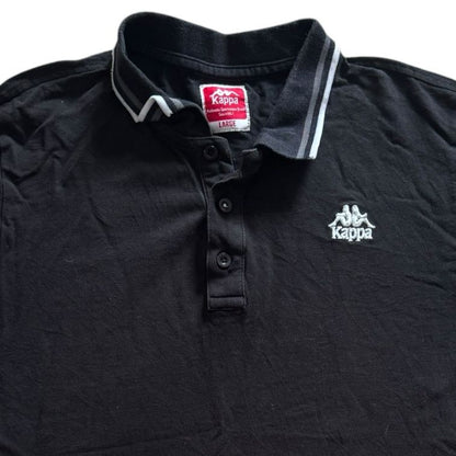 Large Kappa Black Polo Shirt