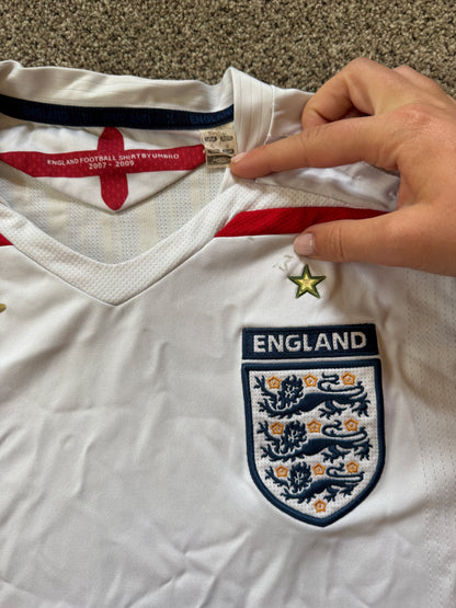 2007-09 Small White Umbro Football Shirt