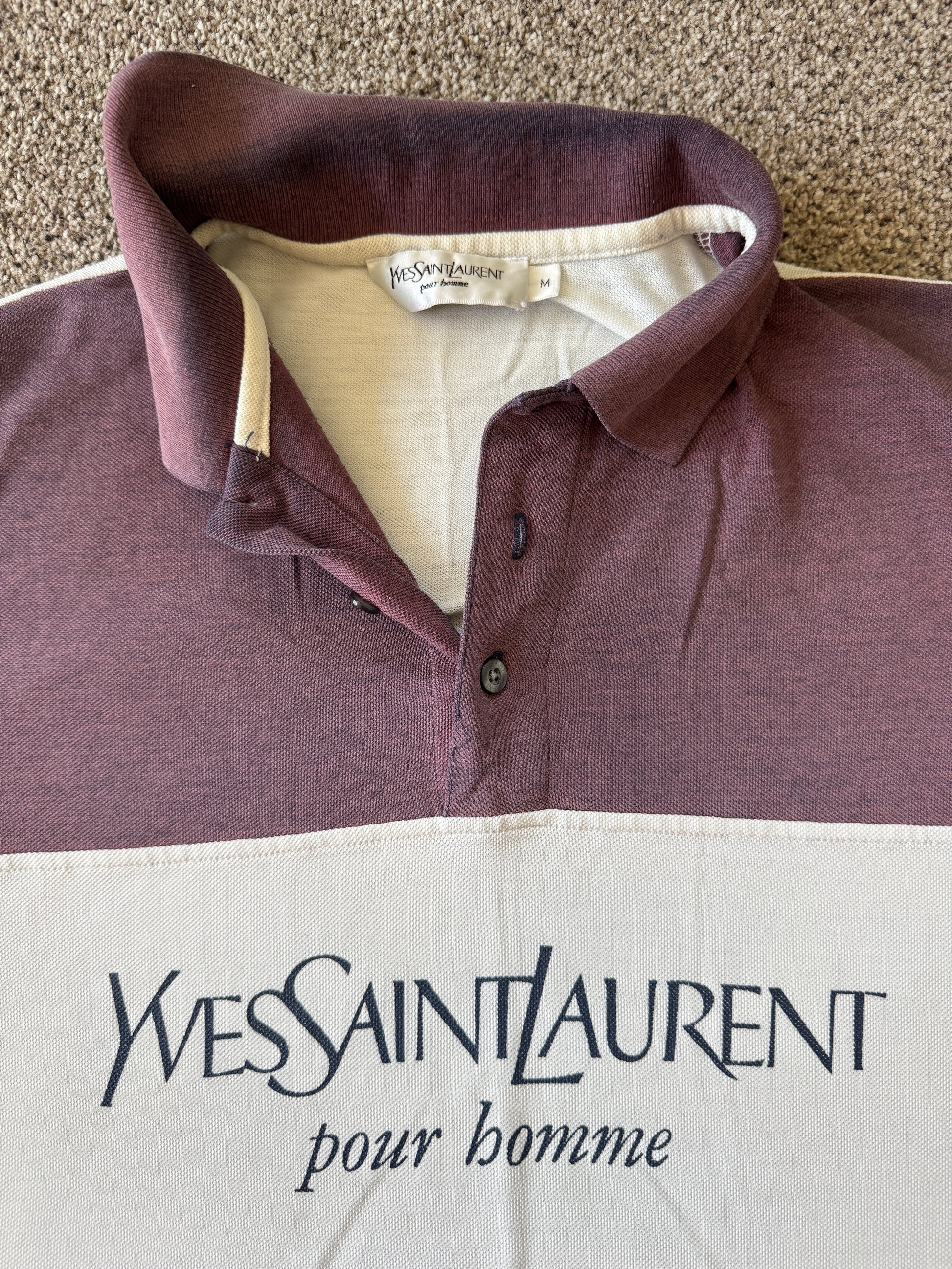 Medium Yves Saint Laurent White Polo Shirt