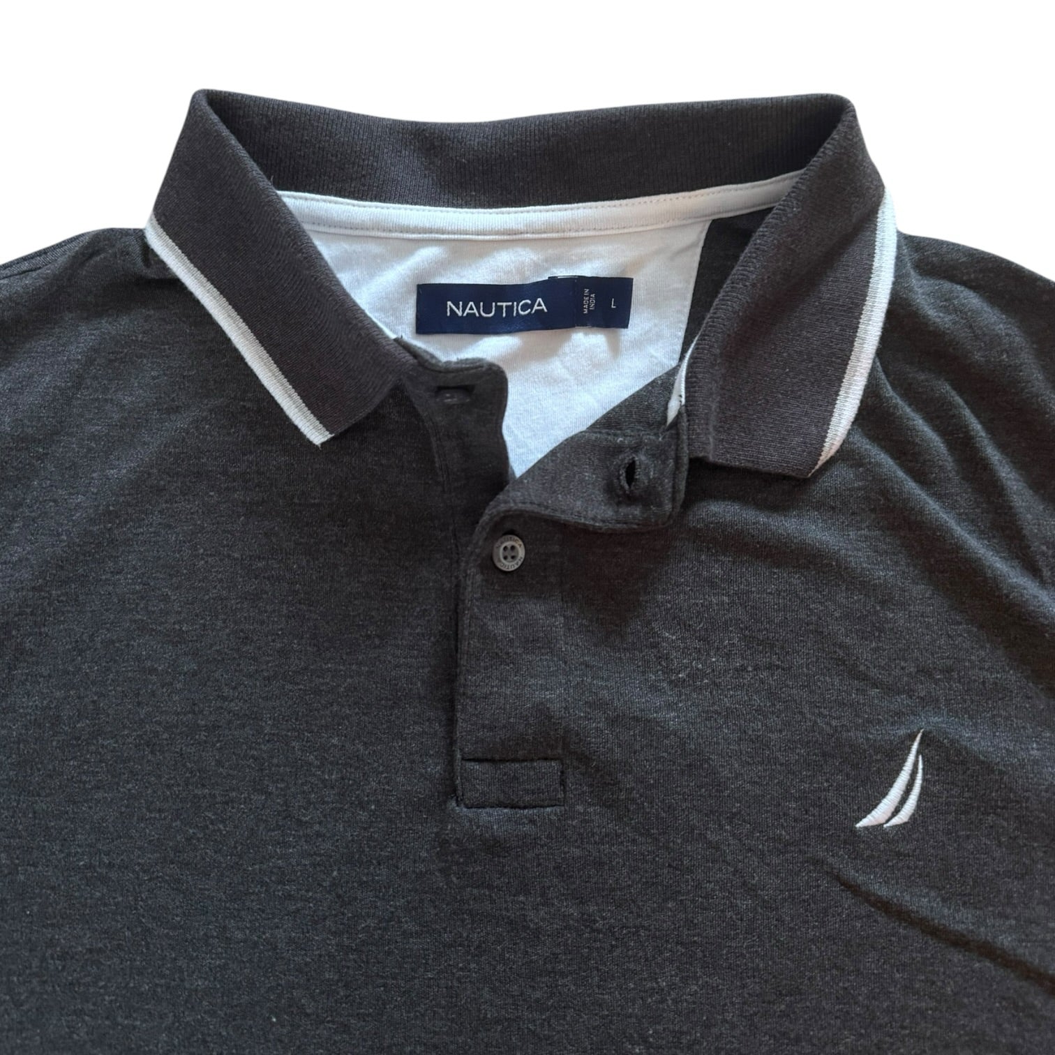 Large Nautica Dark Grey Polo Shirt