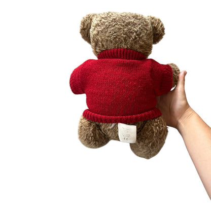 Ralph Lauren Brown 1998 Polo Teddy Bear with Red Jumper
