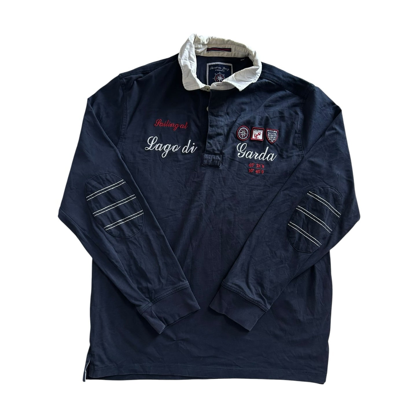 XXL Christian Berg Navy Lago Di Garda Rugby Shirt
