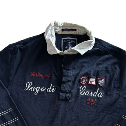 XXL Christian Berg Navy Lago Di Garda Rugby Shirt