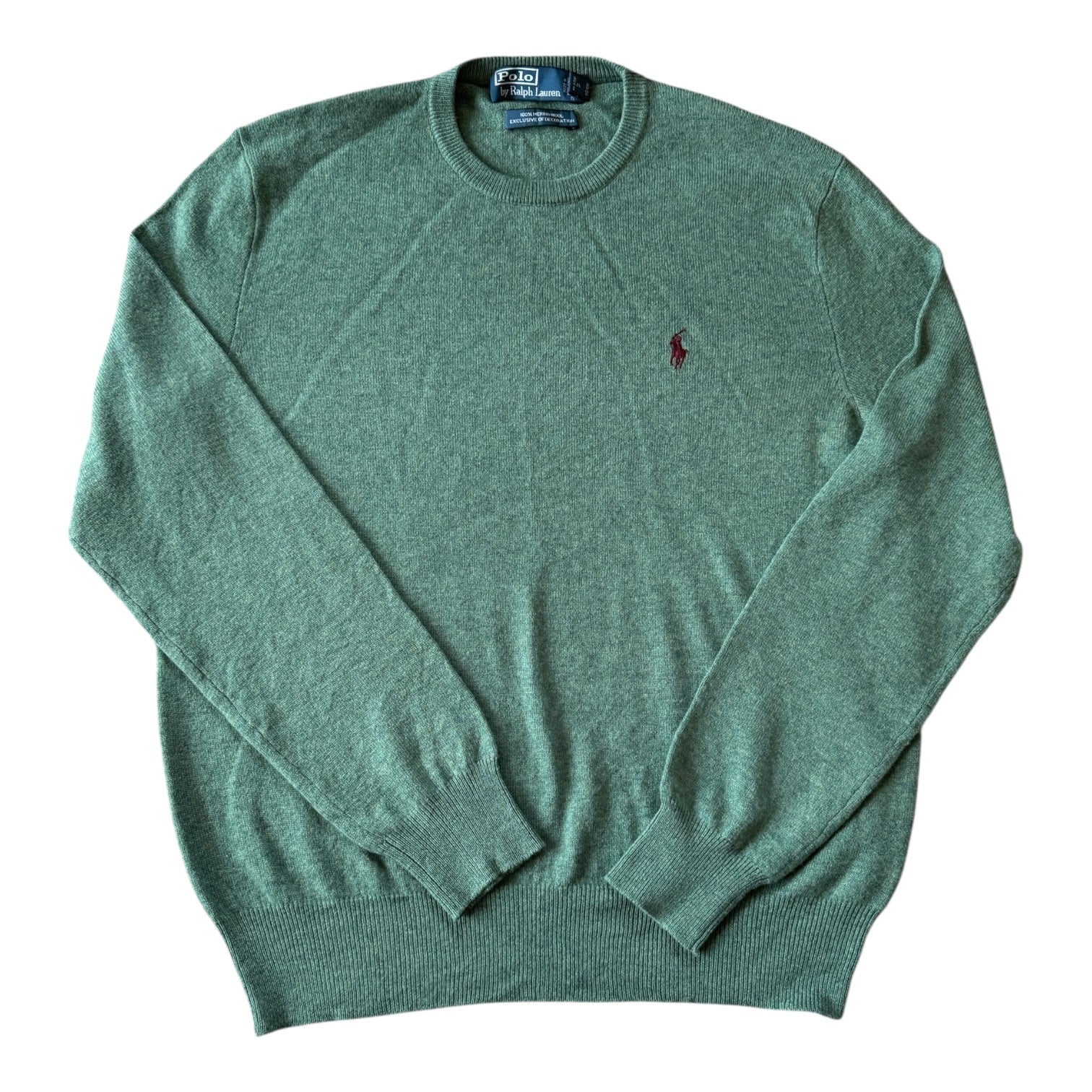 Medium Ralph Lauren Green Merino Wool Jumper