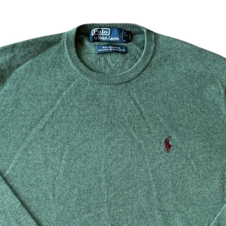 Medium Ralph Lauren Green Merino Wool Jumper
