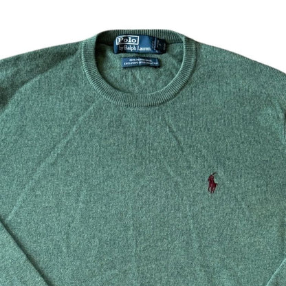 Medium Ralph Lauren Green Merino Wool Jumper