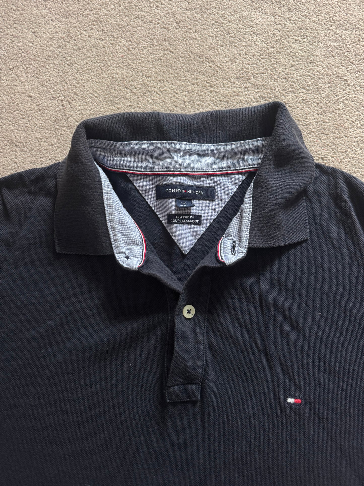 Large Tommy Hilfiger Navy Classic Fit Polo Shirt