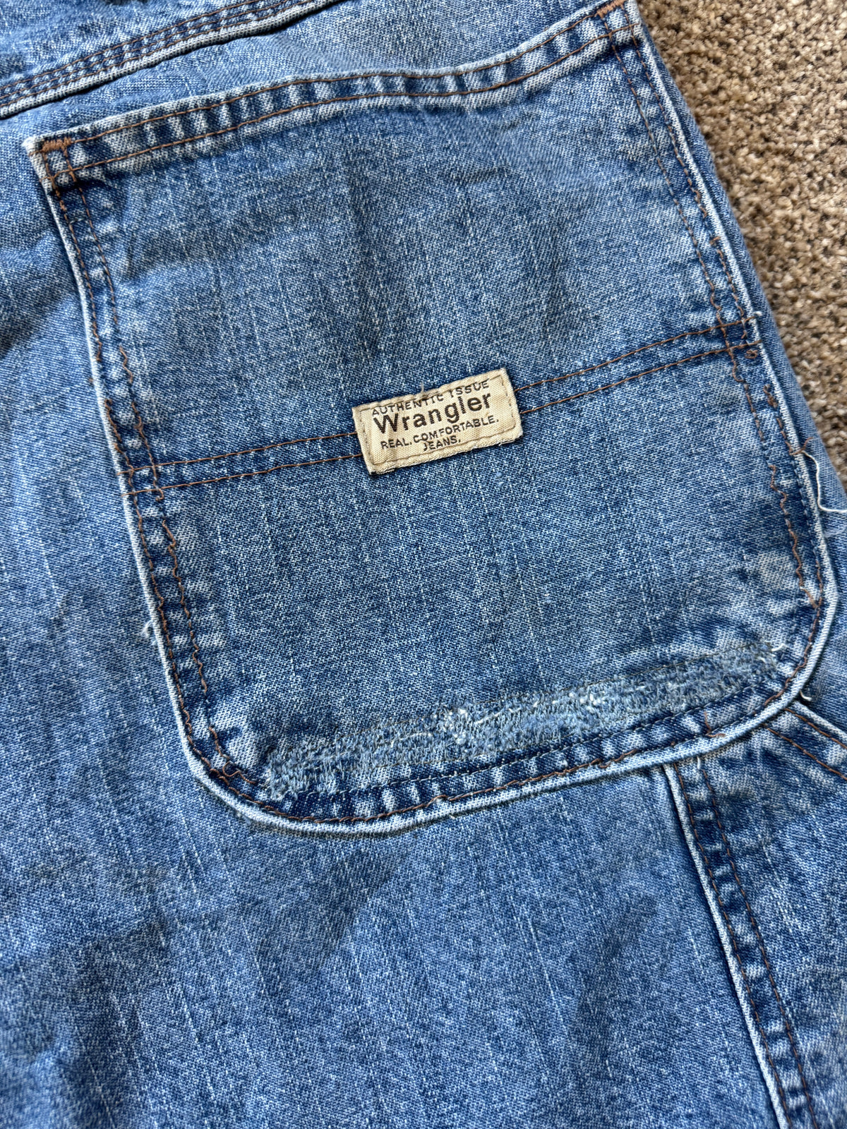 38/30 Wrangler Carpenter Blue Denim Jeans