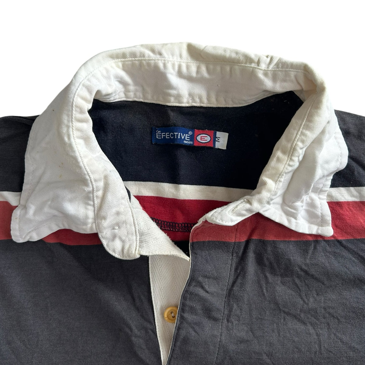 Medium Effective Navy, Red and White Rugby Shirt