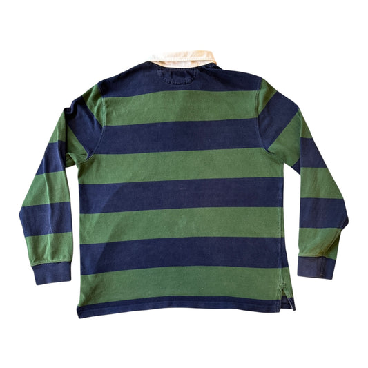 Extra large Ralph Lauren Navy And Green Rugby Shirt