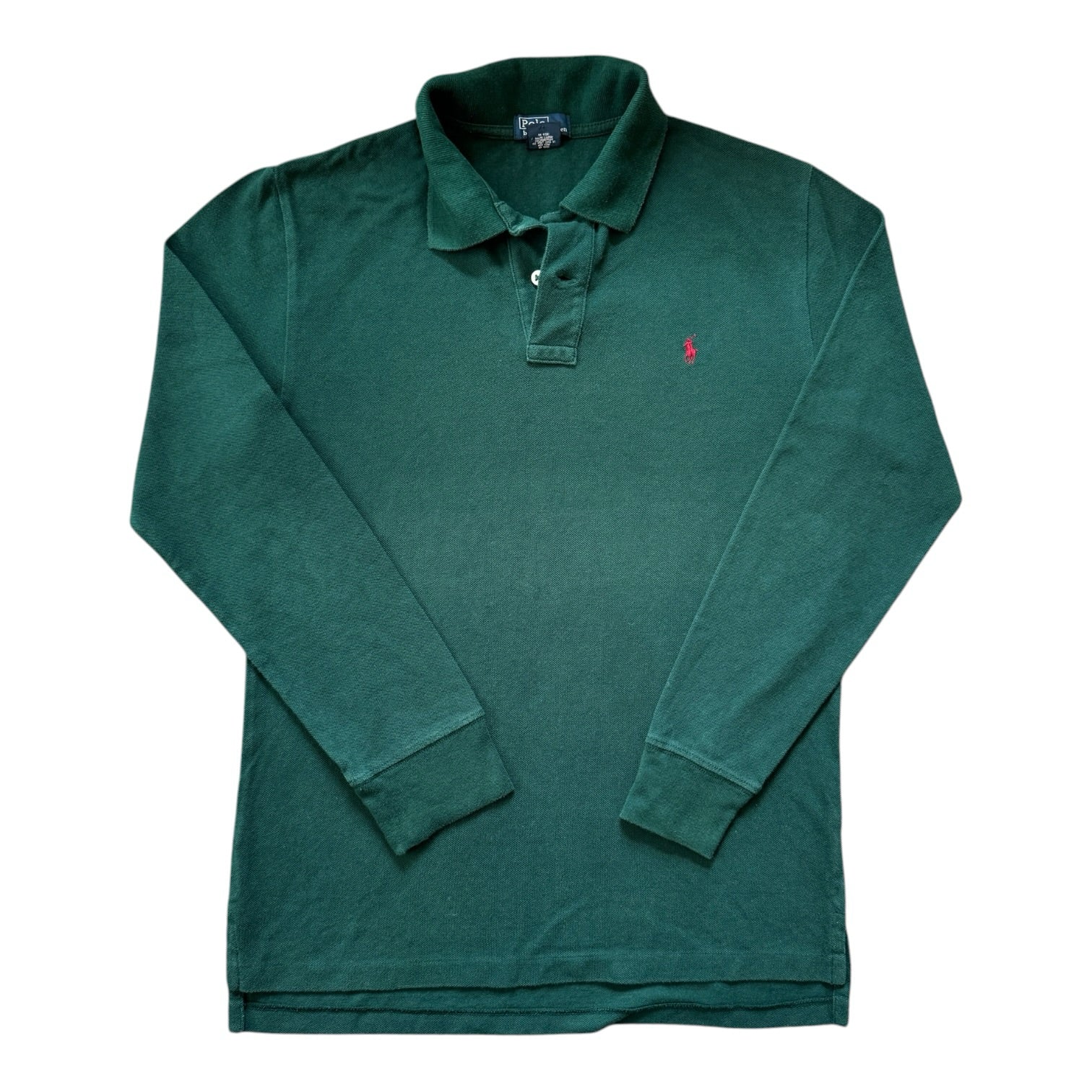Aged 14-16 Ralph Lauren Green Long Sleeved Polo Shirt