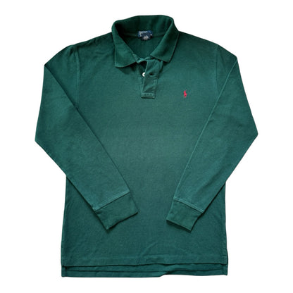 Aged 14-16 Ralph Lauren Green Long Sleeved Polo Shirt