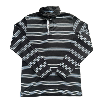 Large Sergio Vitti Black and Blue Rugby Shirt