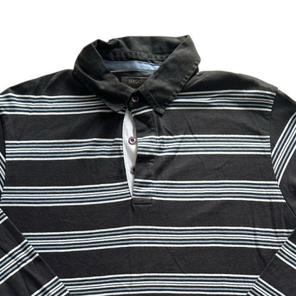 Large Sergio Vitti Black and Blue Rugby Shirt