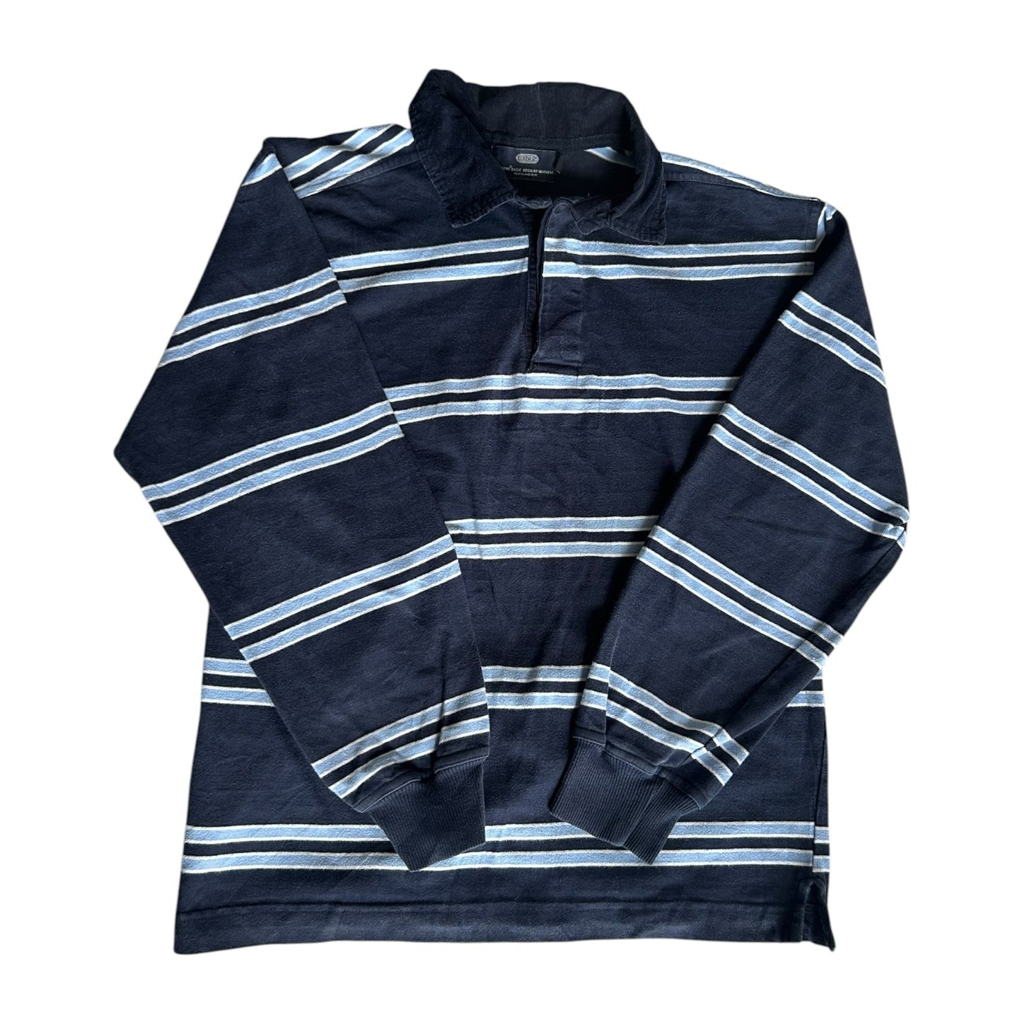 Medium BNZ Navy and Blue Rugby Shirt