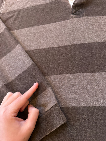 Large Guinness Brown Striped Rugby Shirt