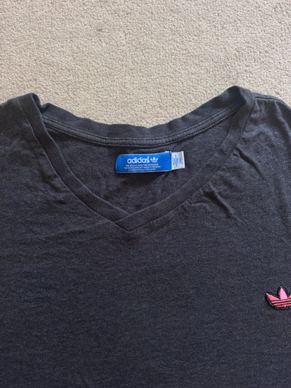 3XL Adidas Washed Black V-Neck T-Shirt