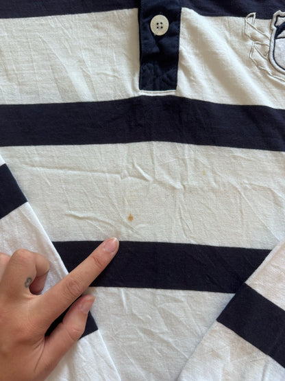 3XL 3 Suisses Navy and White Rugby Shirt