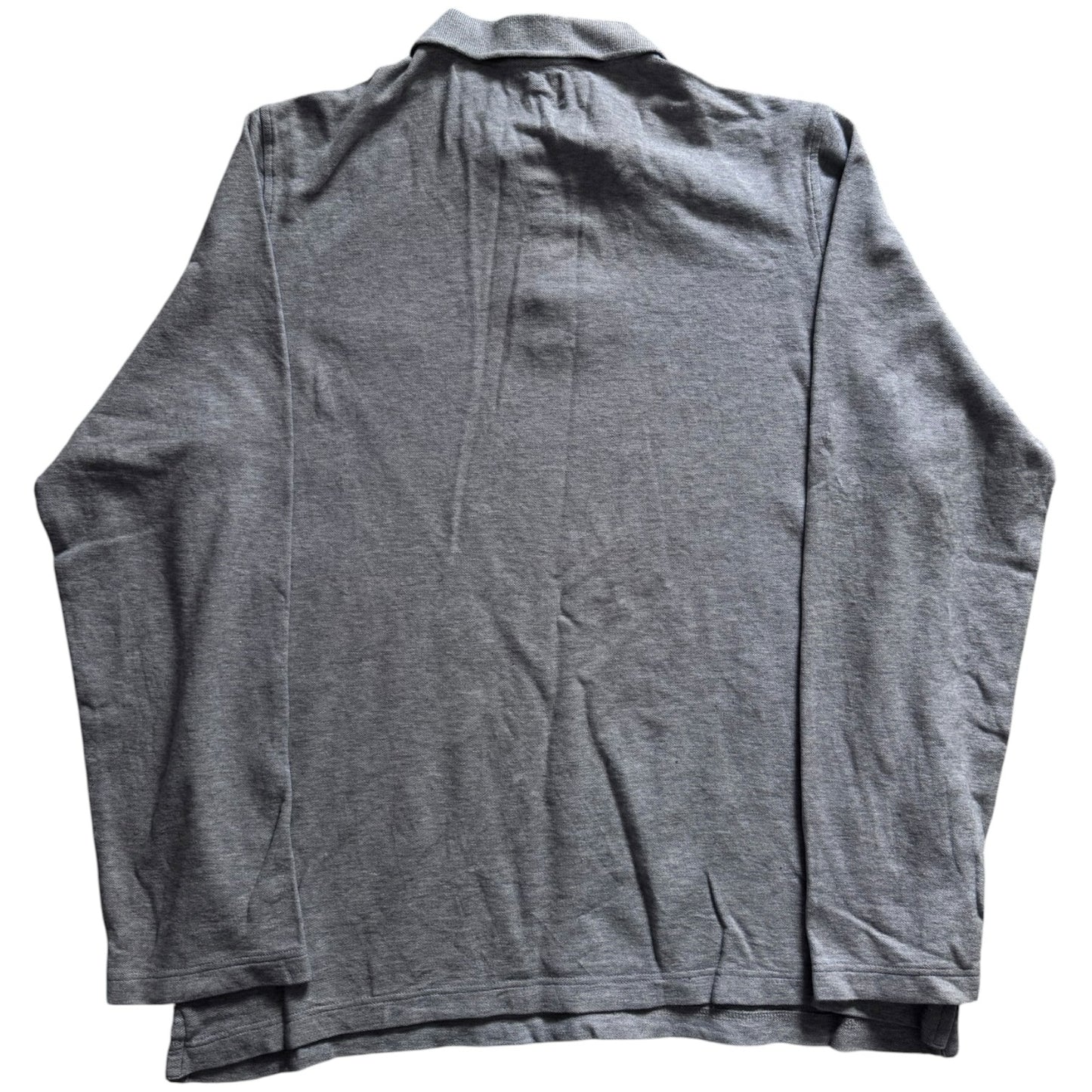 Large Reebok Grey Long Sleeved Polo Shirt