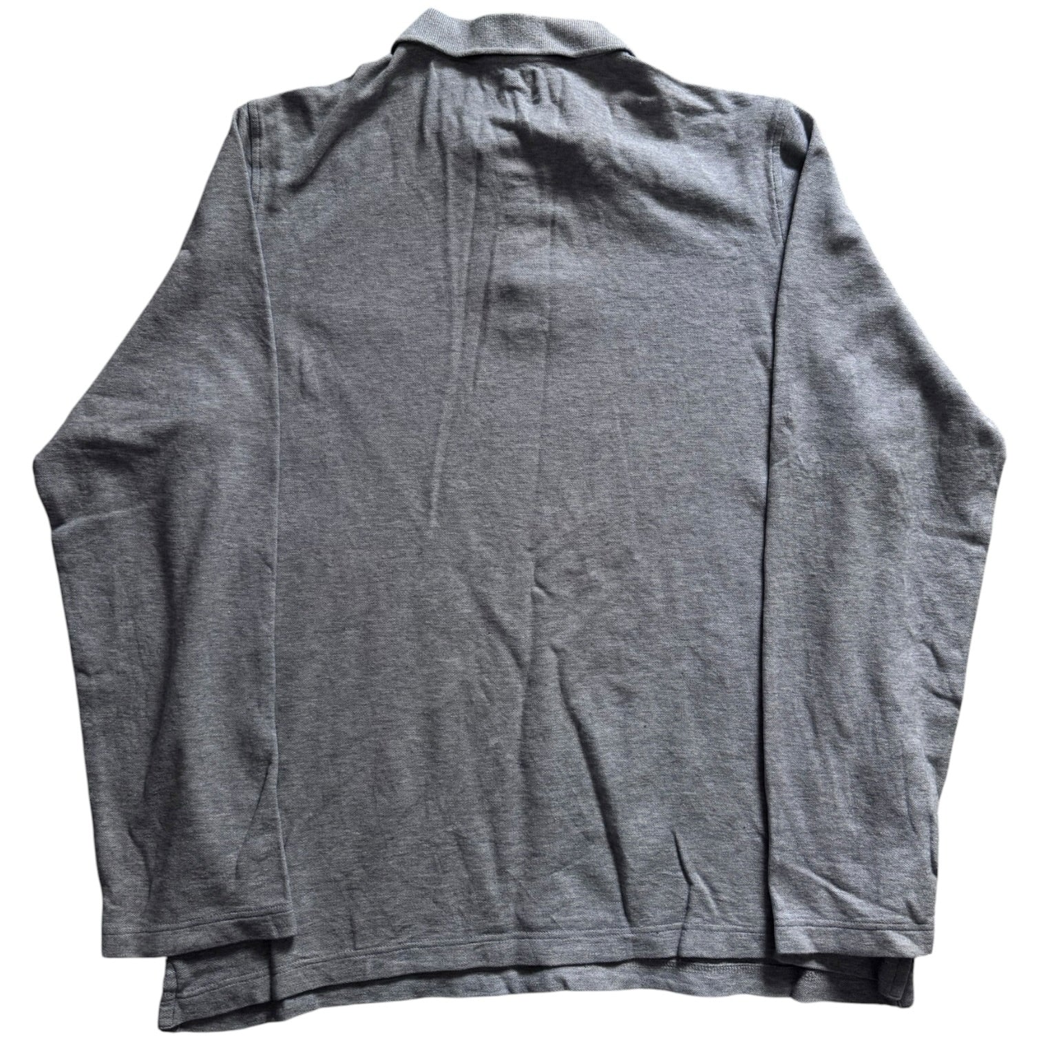 Large Reebok Grey Long Sleeved Polo Shirt