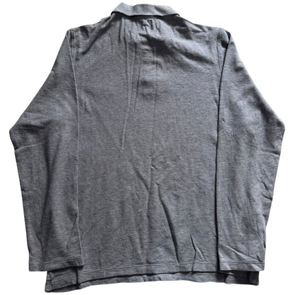 Large Reebok Grey Long Sleeved Polo Shirt