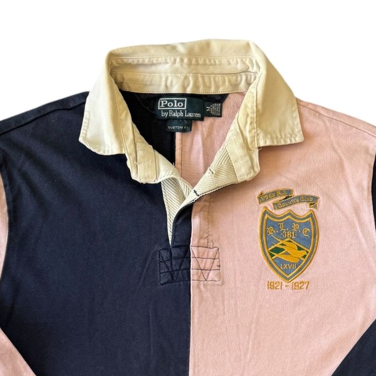 Medium Ralph Lauren Block Coloured Rugby Shirt
