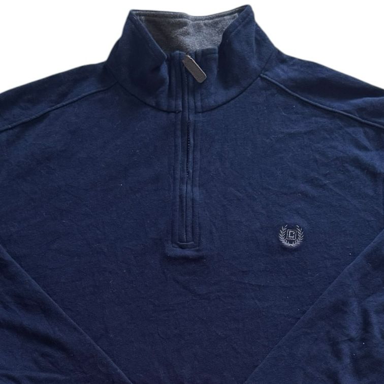 Medium Chaps Navy 1/4 Zip Jumper