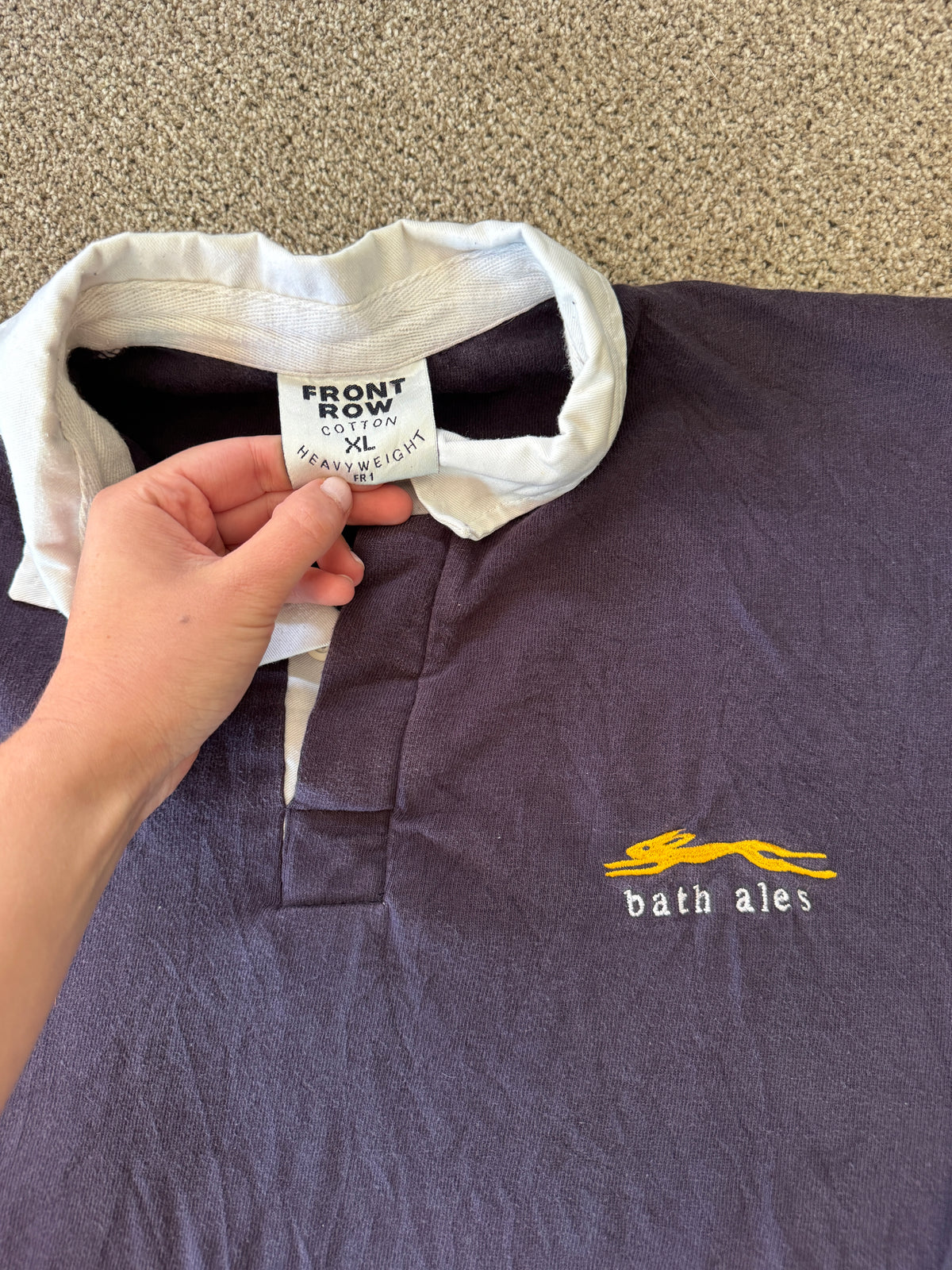 Extra large Front Row Navy Bath Ales Rugby Shirt