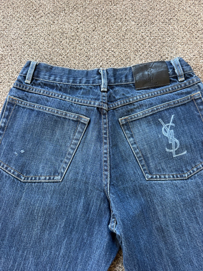 30/32 Yves Saint Laurent Blue Denim Jeans YSL